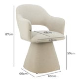 Corner Office Elowen Upholstered Swivel Dining Chair