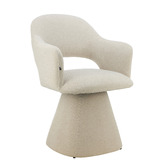 Corner Office Elowen Upholstered Swivel Dining Chair
