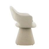 Corner Office Elowen Upholstered Swivel Dining Chair