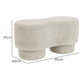 Corner Office Hayward Upholstered Storage Ottoman Bench
