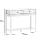 Corner Office Darius 2 Drawer Console Table