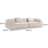 Corner Office Sarah 4 Seater Boucle Sofa