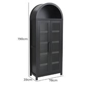 Corner Office Isla 2 Door Display Cabinet