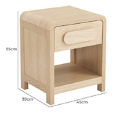 Corner Office Isla Bedside Table