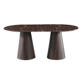 Corner Office Olivia Marble-Look Dining Table