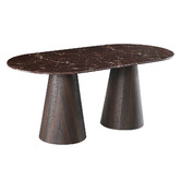 Corner Office Olivia Marble-Look Dining Table