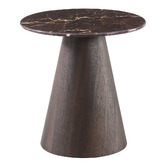 Corner Office Olivia Marble-Look Side Table