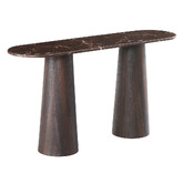 Corner Office Olivia Marble-Look Console Table