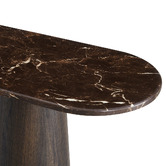 Corner Office Olivia Marble-Look Console Table