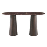 Corner Office Olivia Marble-Look Console Table