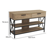 Corner Office Xyler 2 Drawer Console Table