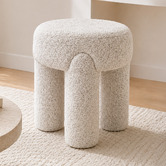 Corner Office Robin Boucle Accent Stool
