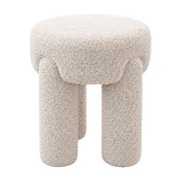 Corner Office Robin Boucle Accent Stool