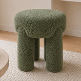 Corner Office Robin Boucle Accent Stool