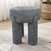Corner Office Robin Boucle Accent Stool