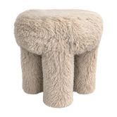 Corner Office Evans Faux Fur Accent Stool