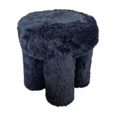 Corner Office Evans Faux Fur Accent Stool