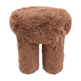 Corner Office Evans Faux Fur Accent Stool