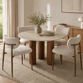 Corner Office Seymour Boucle Dining Chairs