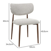 Corner Office Seymour Boucle Dining Chairs