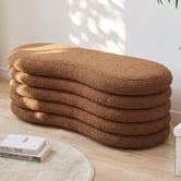 Corner Office Andres Boucle Storage Ottoman Bench
