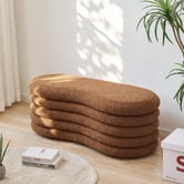 Corner Office Andres Boucle Storage Ottoman Bench