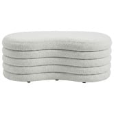 Corner Office Andres Boucle Storage Ottoman Bench