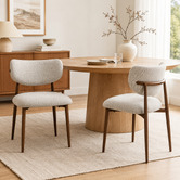 Corner Office Seymour Boucle Dining Chairs