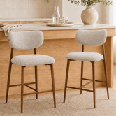 Corner Office 65.5cm Seymour Boucle Bar Stools