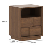 Corner Office Kaia 2 Drawer Bedside Table
