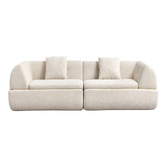 Corner Office Layra 2 Seater Boucle Compressed Modular Sofa