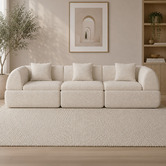 Corner Office Layra 4 Seater Boucle Compressed Modular Sofa