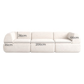 Corner Office Layra 4 Seater Boucle Compressed Modular Sofa