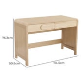 Corner Office Isla 2 Drawer Writing Desk