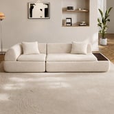 Corner Office Layra 3 Seater Boucle Compressed Modular Sofa with Chaise