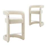 Corner Office 65cm Christina Upholstered Counter Stools