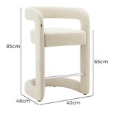 Corner Office 65cm Christina Upholstered Counter Stools