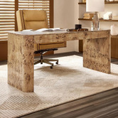 Corner Office Natalie Burl Wood Writing Desk