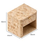 Corner Office Natalie Bedside Table