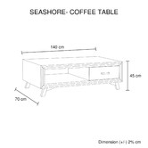 Southern Stylers Airlie Acacia Wood Coffee Table