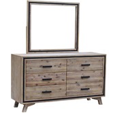 Southern Stylers Airlie Acacia Dresser with Mirror