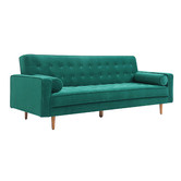 Southern Stylers Plast 3 Seater Velvet Sofa Bed
