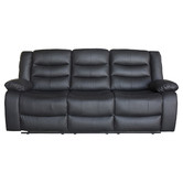 Southern Stylers Ipanema 3 Seater Faux Leather Recliner Sofa
