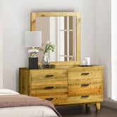Southern Stylers Ridge Pine Wood Dresser with Mirror