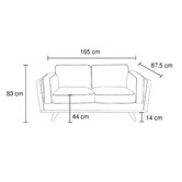 Southern Stylers Modern Brooklyn 2 Seater Sofa