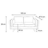 Southern Stylers Tan Brooklyn Faux Leather 2 Seater Sofa