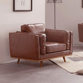 Southern Stylers Brown Brooklyn Faux Leather Armchair