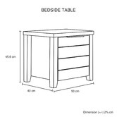 Southern Stylers Alexa 2 Drawer Bedside Table