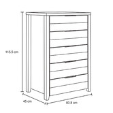 Southern Stylers Alexa 5 Drawer Tallboy