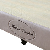 Southern Stylers Beige Liffle Upholstered Bed Base